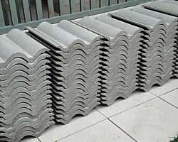 Forma de telha de cimento